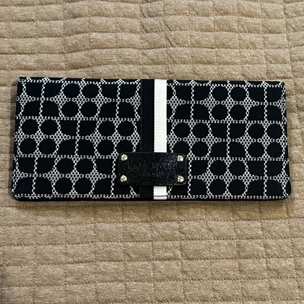 Kate Spade- Black & White Patterned Phone Wallet Case